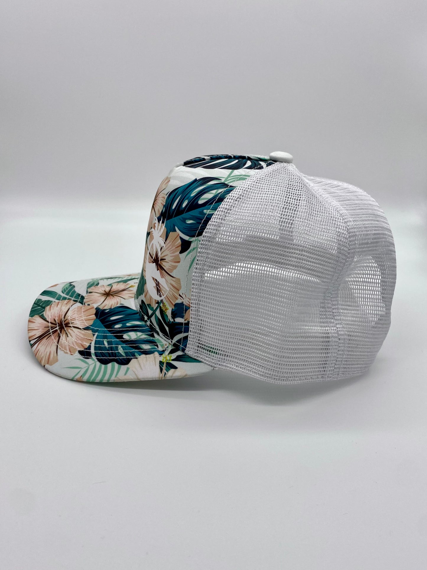 Sea Foam Floral Trucker Hat – Island Hat Company